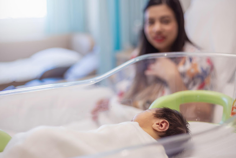 Mother and baby at Maitri Hospital
